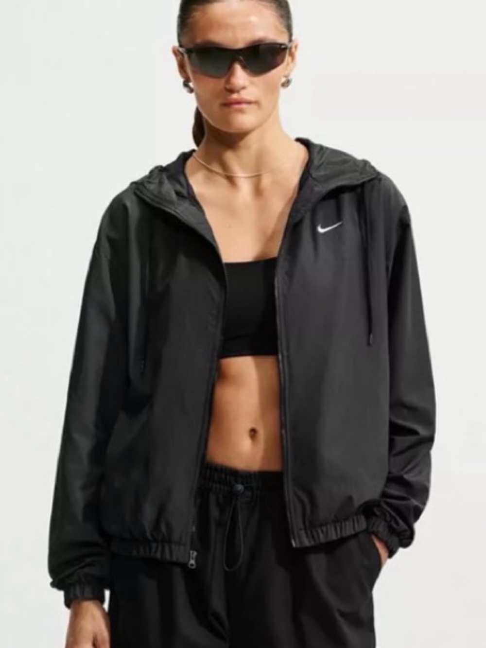 Nike Women’s UV hooded athletic sports zip up lightweight lined jacket XL NWT